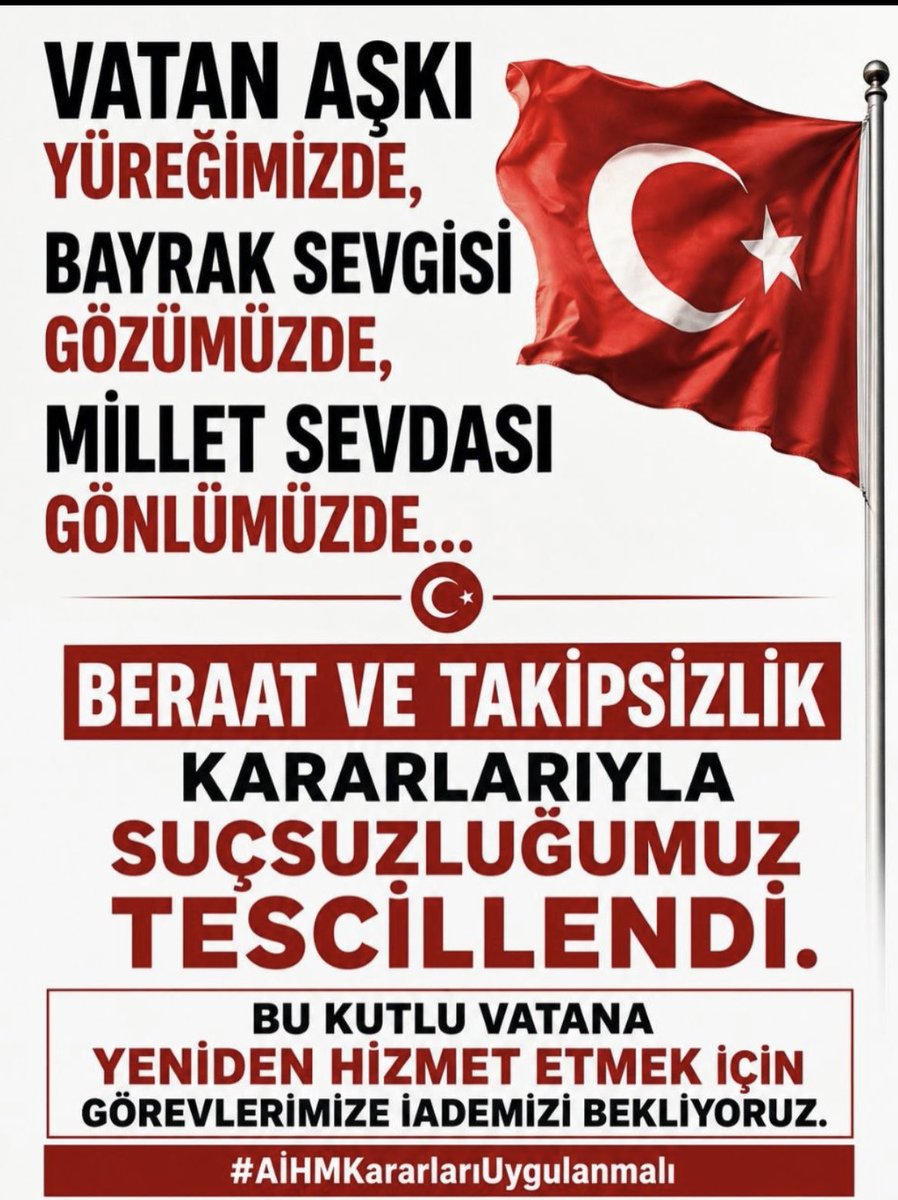 MuzafferER37534's tweet photo. #AnayasaMadde90

Haklarında beraat ve takipsizlik kararı verilmiş yurttaşların göreve iade edilmemesi hukuk devleti ilkeleriyle bağdaşmaz. Kamu vicdanının yaralanmaması ve adaletin tesisi için meclis adım atmalıdır! #KamuVicdanıİçinAdalet #KHKMağduriyeti https://t.co/8WdnUVn8L0