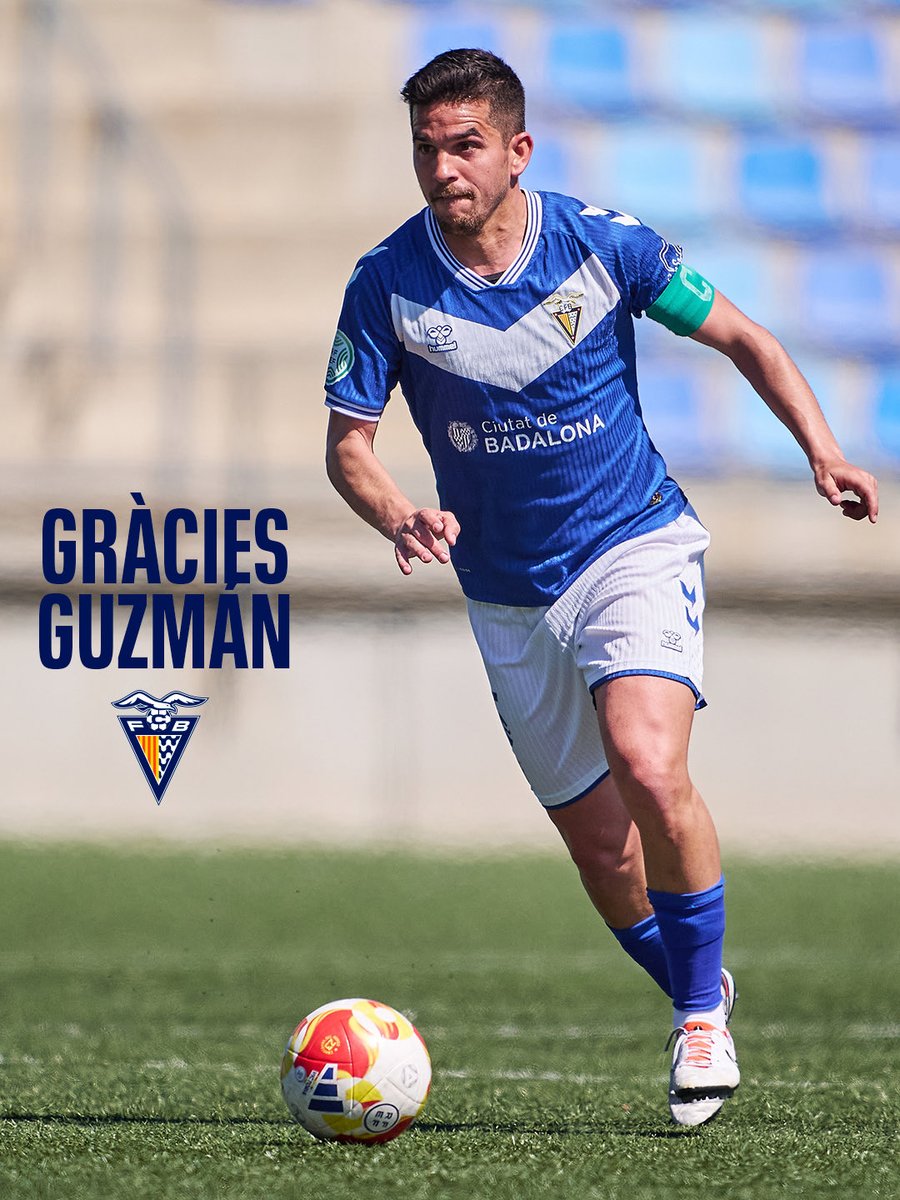 cfbadalonasad's tweet photo. ❌ BAIXA | Carlos Guzmán no continuarà al CF Badalona la pròxima temporada

Des del club volem agrair-li aquesta temporada i mitja que ha defensat la nostra samarreta. Un capità exemplar dins i fora del terreny de joc

Et desitgem molts èxits en la teva nova etapa
#CityOfBadalona https://t.co/nW6IEoaZ2X