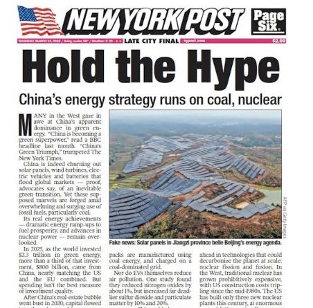 JosTeunissen2's tweet photo. 1/Wie denkt, dat ook in China de energievoorziening voor een belangrijk deel uit vernieuwbare bronnen (zon,wind en waterkracht) komt,vergist zich.Terwijl in 1970 nog 40% van de energie uit vernieuwbare bronnen kwam, is dat gedeeld tot 10% in 2023 (waarvan 3,1 % uit zon en wind). https://t.co/TfgzXrzvcw