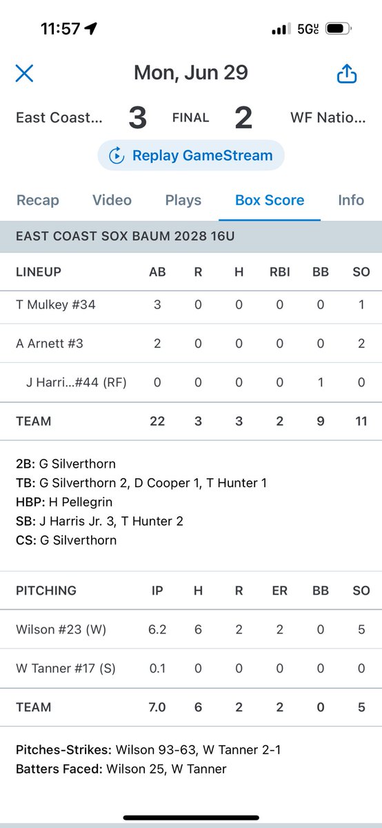 Ben23Lefty's tweet photo. Pitched the win against 16u Wow Factor Nation in the PG National Elite in Hoover, AL. 
6.2IP 5K 2ER @eastcoastbball @ShauneHoliday @FlatgroundApp @J_Gar12 https://t.co/Wom2gdf9g9