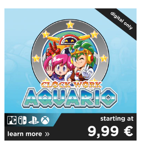 MemeCol26324195's tweet photo. Just realized that ININ's website still lists a PC version for Clockwork Aquario despite being more than 4 years since they announced that and them never releasing or even mentioning it again. https://t.co/eG9zJNrybC