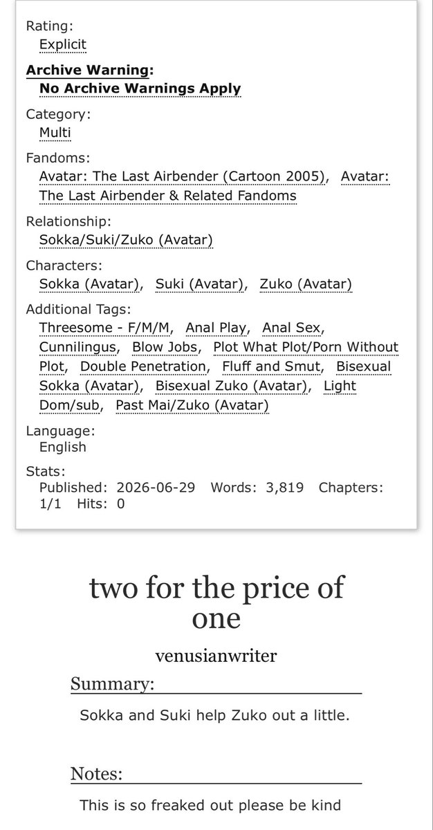 venusianwriter's tweet photo. my freaky zukki fic is now out for consumption 🫶 please have fun and enjoy responsibly

https://t.co/SVPFDU6JQO https://t.co/X5eASSzHTw