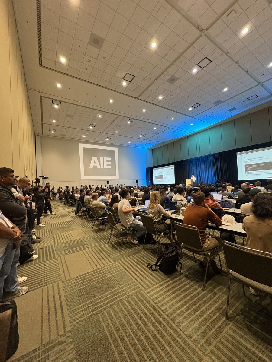arizeai's tweet photo. Up next we have our Product Manager Fuad @tofuadmiral on how to use Arize skills and build self-learning loops for agents (hot topic alert!)

Yet another full house workshop in Room 2010 🚀 https://t.co/ZZP2GvWRJa