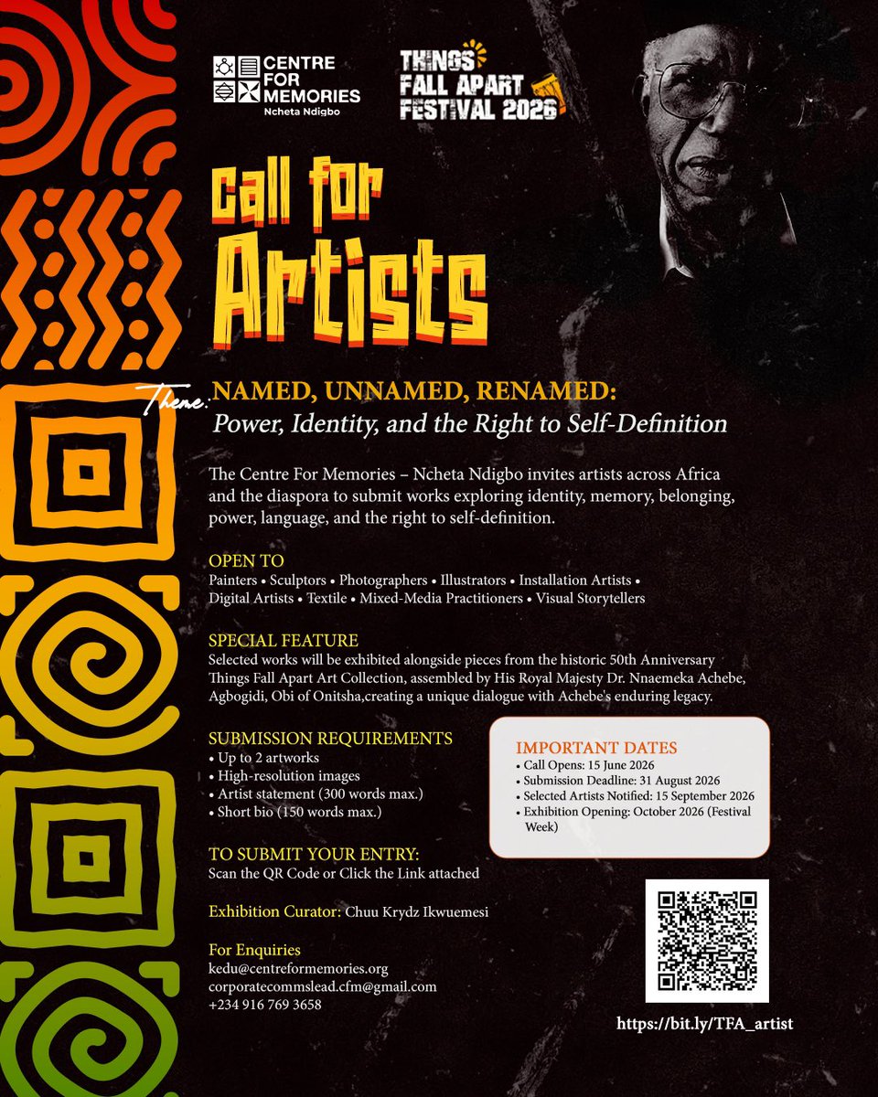 TFAFestival's tweet photo. THINGS FALL APART FESTIVAL 2026: CALL FOR ARTISTS https://t.co/Dq5pLdBxEo