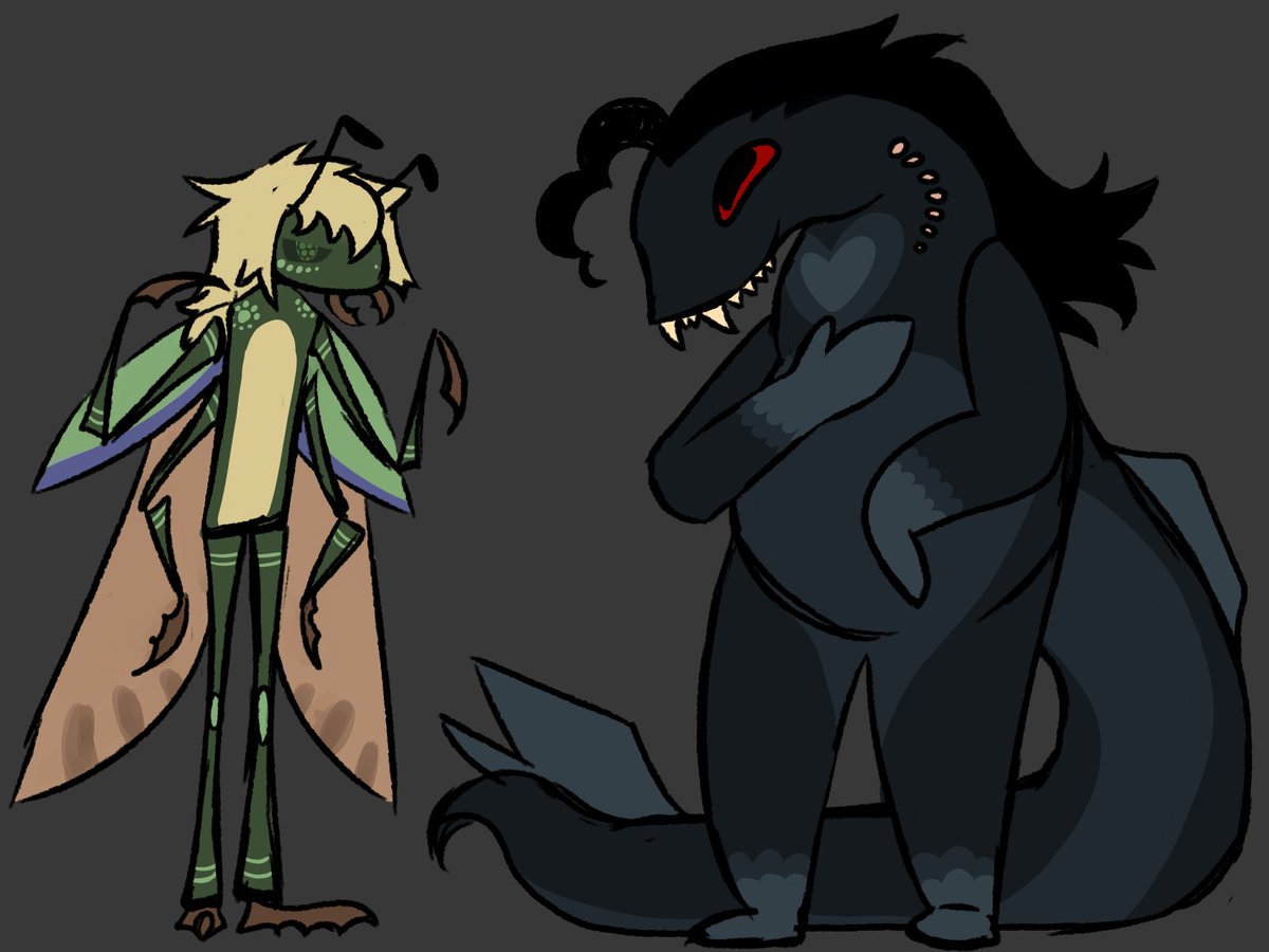 Beefarudy's tweet photo. denise and hemingway can be furries. we have the technology (Beetle and lamprey) https://t.co/vZe5qNMjum