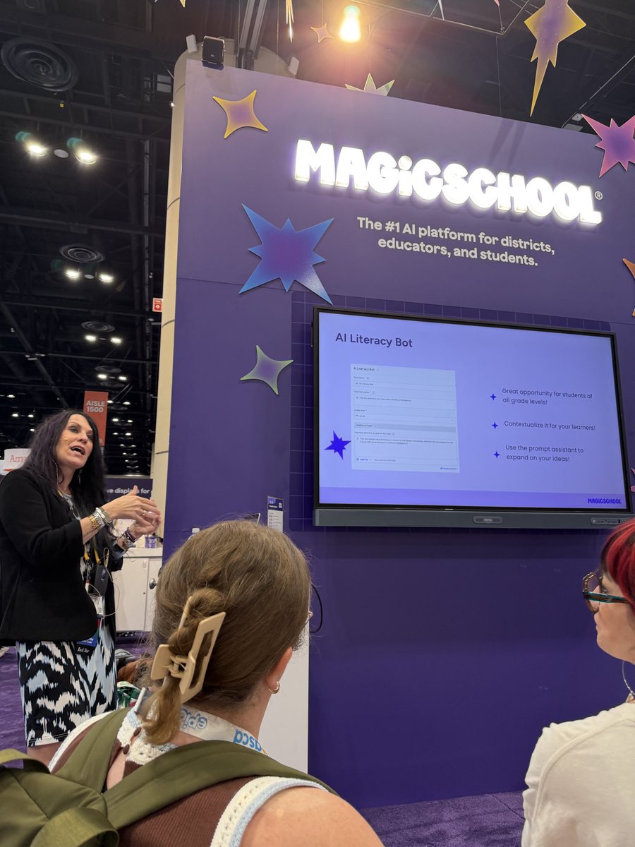 mslkshpwll's tweet photo. Enjoying a session at the @magicschoolai booth!! Love the safety features for students! #teachersaremagic 🪄✨ https://t.co/AkqkpSRZcg