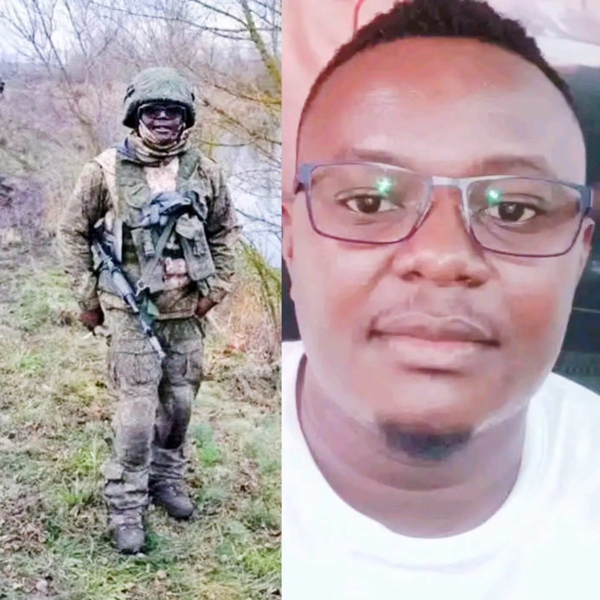 Maryian96's tweet photo. Erastus Mundia left Kenya to russia with a hope to get a job only to find himself in he frontline of Ukraine war,last week the parents got the news that their son is no more,he was killed in the war,he had 3 kids and a wife,now left hopeless and grieving, can we stop going to such countries cz its clear no one is gonna survive! so many sad cases of people dying protecting other countries!