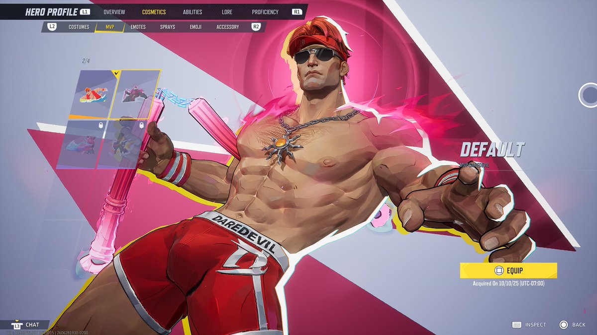 automatonb0y's tweet photo. being a perverted fag has lost me so much money cause mind you I had never played daredevil once before this skin came out https://t.co/SWmDBhdp24