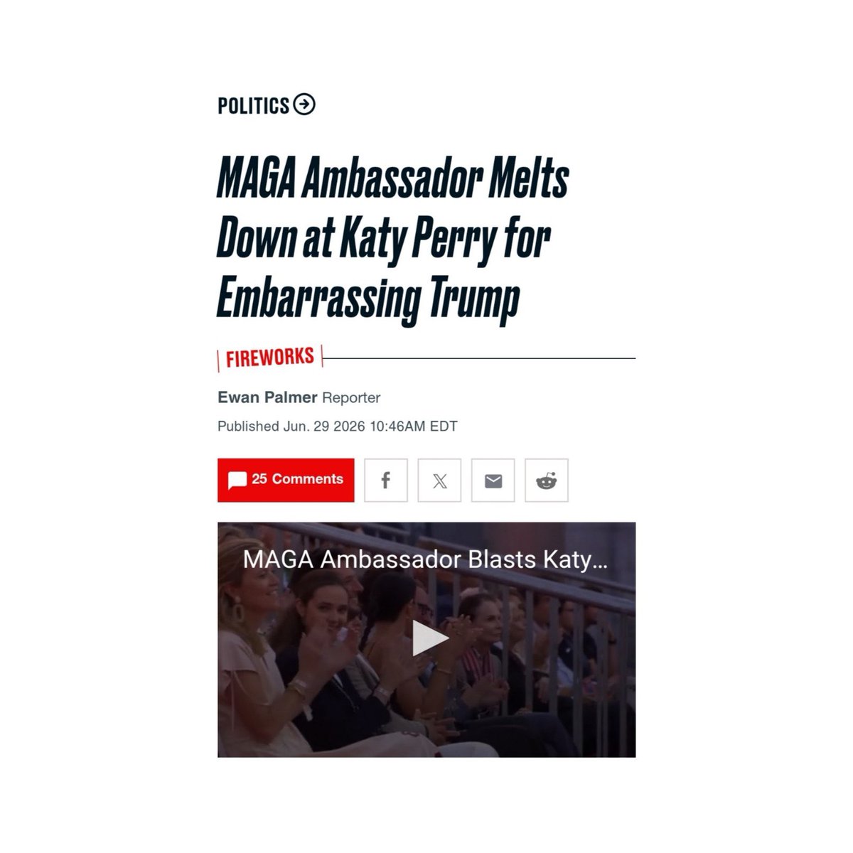 katyperryinfoo's tweet photo. Katy Perry’s decision to decline an invitation to perform at the America250 celebrations, an event linked to Donald Trump’s administration, sparked widespread attention. Frustrated by her refusal, U.S. Ambassador to Belgium Bill White publicly criticized the singer during the event.