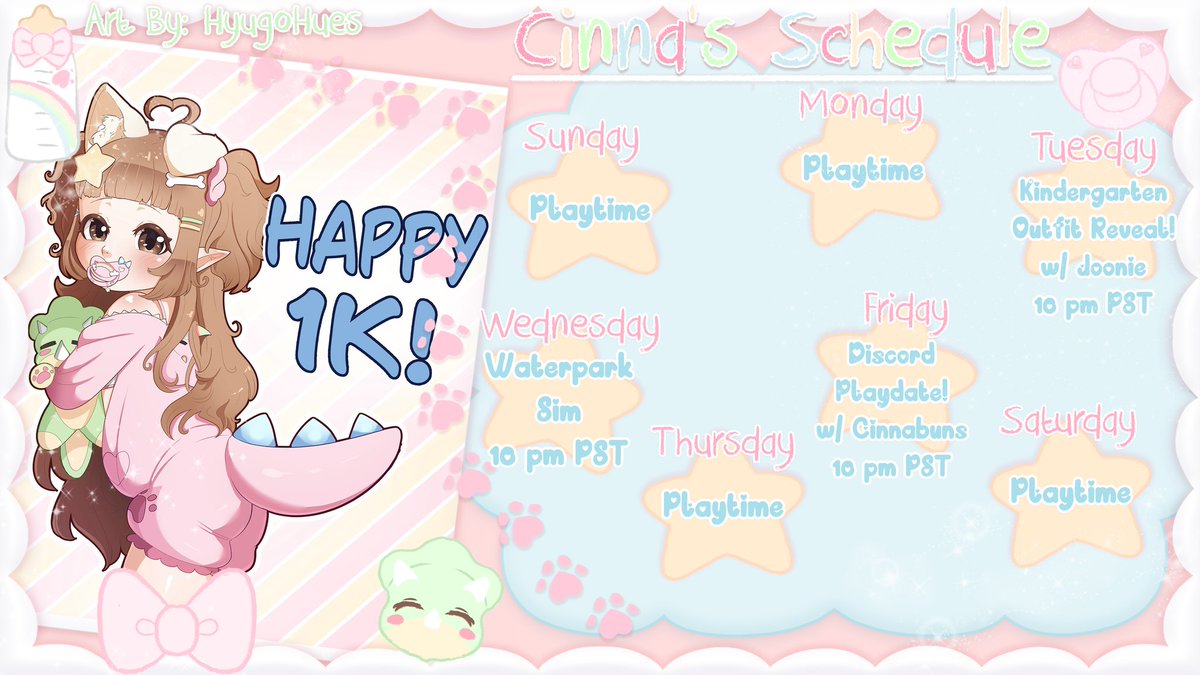 puppycinna's tweet photo. cinna's schedule 6/28 - 7/4!!

playdate will be in puppy's playroom! join in mi bio! we going to play boblox so anywan can join! ♡♡ https://t.co/InBJ21sh5N