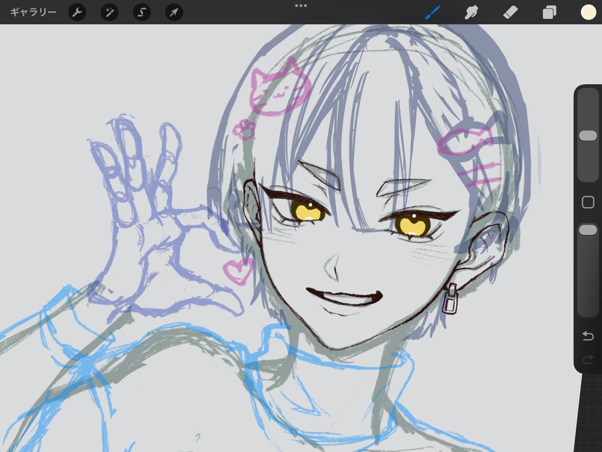 Uwo_2kun's tweet photo. みんながサッカーを観てると言うのに私は自分のアイコンを黙々と描いておる…… https://t.co/wEKr2Vdwpv