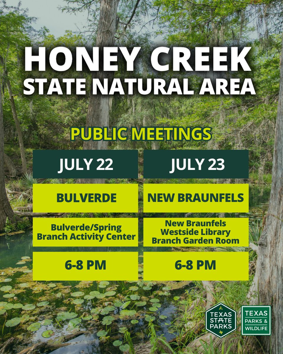 TPWDparks's tweet photo. Come learn about the development process, see how we’ve updated our plans based on the first round of community feedback, explore new concepts and ideas, and share your input directly with TPWD staff. 🦺

Find upcoming public meetings here: https://t.co/XXo6HEUn3m https://t.co/6g3c1oHMae