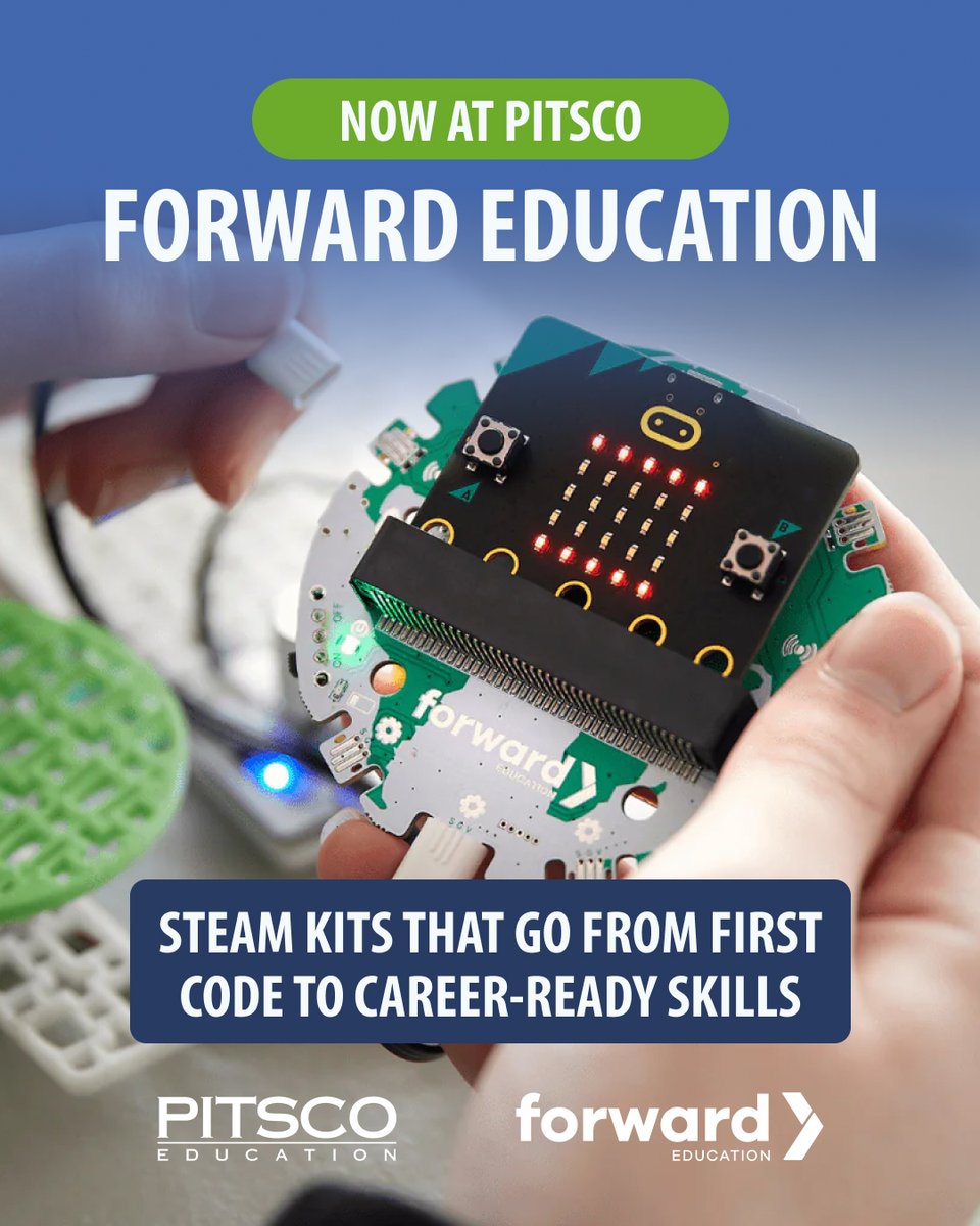 pitscoed's tweet photo. Forward Education kits are now available through Pitsco!

If you teach STEAM in grades 3-8 and want students coding and building without hours of planning, Forward Education is what you’ve been searching for.

Browse the full collection: https://t.co/JaYKpBimoA 

#PitscoEducation https://t.co/U1HKxkPpyp
