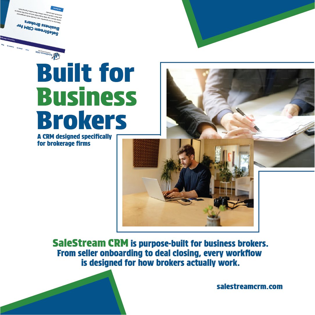 denverbbs's tweet photo. Business brokers deserve software built for the way they work.

SaleStream CRM streamlines every stage of the deal from seller onboarding and buyer management to due diligence and closing so you can spend less time managing workflows and more time closing transactions. https://t.co/UmyKNvoGU1