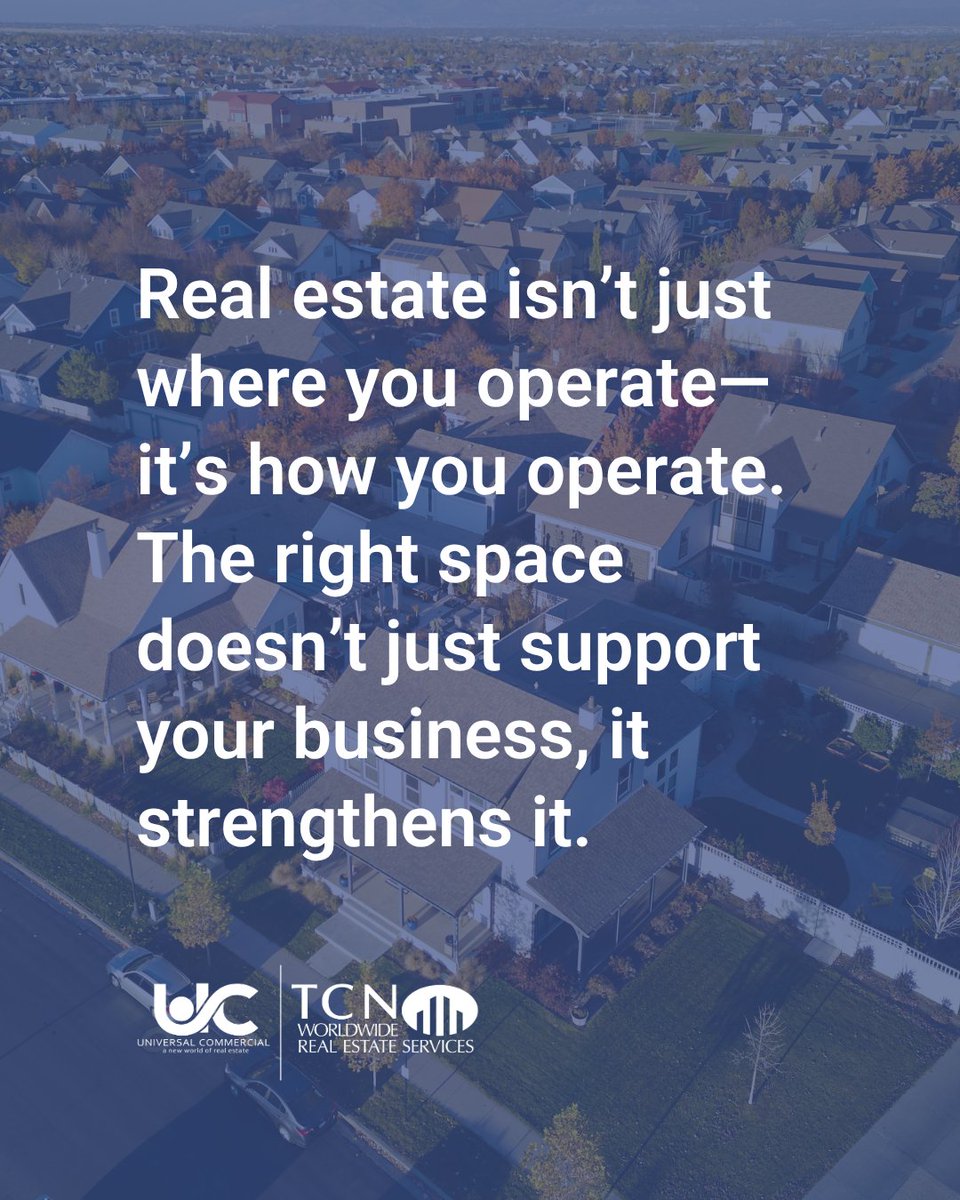 UniversalCRE's tweet photo. At Universal Commercial, we approach real estate with intention. We don’t just look at availability—we evaluate alignment. Does the space support your workflow? Does it position you for growth?

Local Expertise.  Global Reach. @TCNWorldwide 

#universalcommercial #CommercialRE https://t.co/ToR51VF6oT