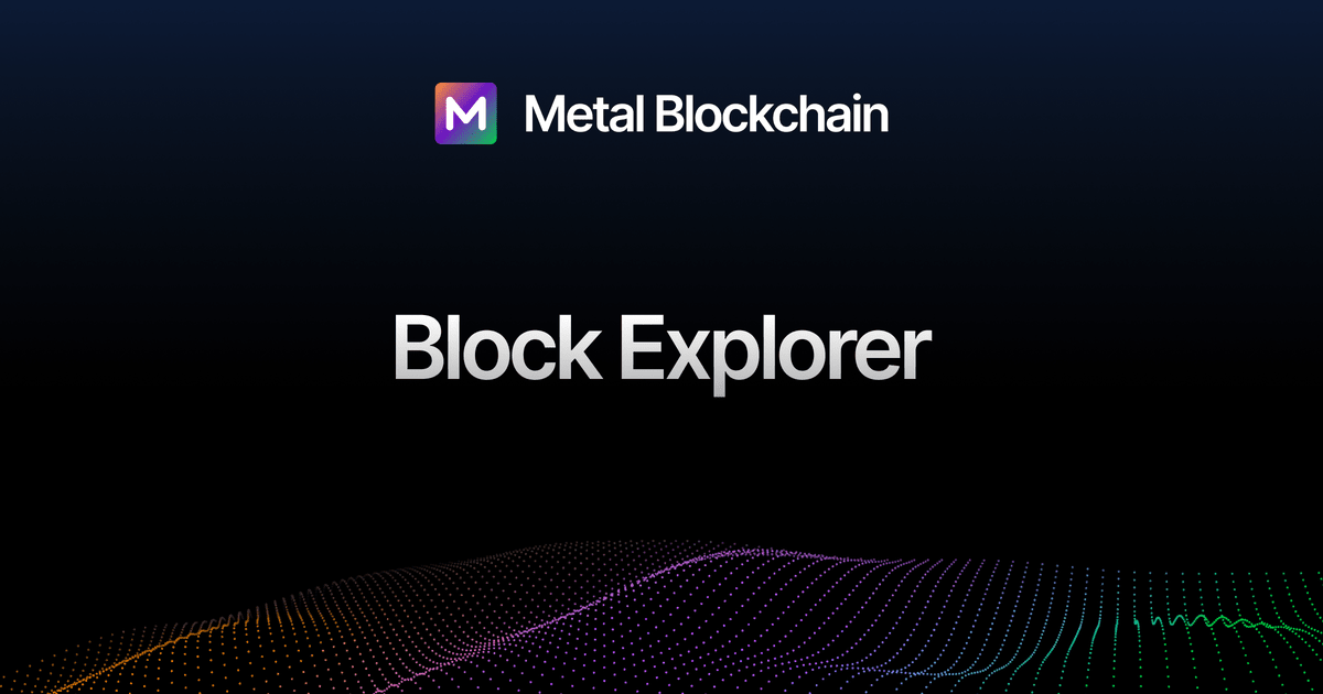 MetalBlockchain's tweet photo. Two explorers. Two views of Metal Blockchain.

1⃣ https://t.co/UbQoLB8wyE

MetalScan gives granular C-Chain detail: transactions, contracts, tokens, addresses, logs, and EVM activity.

2⃣ https://t.co/hMEDXXk5ZZ

The official explorer gives broader network visibility: validators, staking, subnets, and infrastructure.