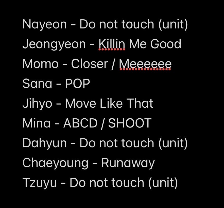 naye0nswife's tweet photo. I wish twice did something like svt does with carat land where they do unit/solo song switches these are some id like too see what about yall ? https://t.co/QmDr41k9cf