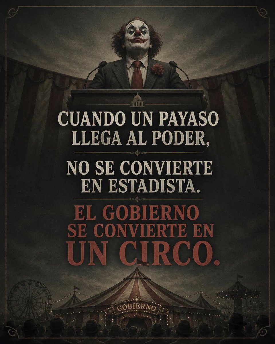Americano0503's tweet photo. @petrogustavo El circo termina; el daño causado queda!!

#FueraPetro https://t.co/5ldXoRTR04