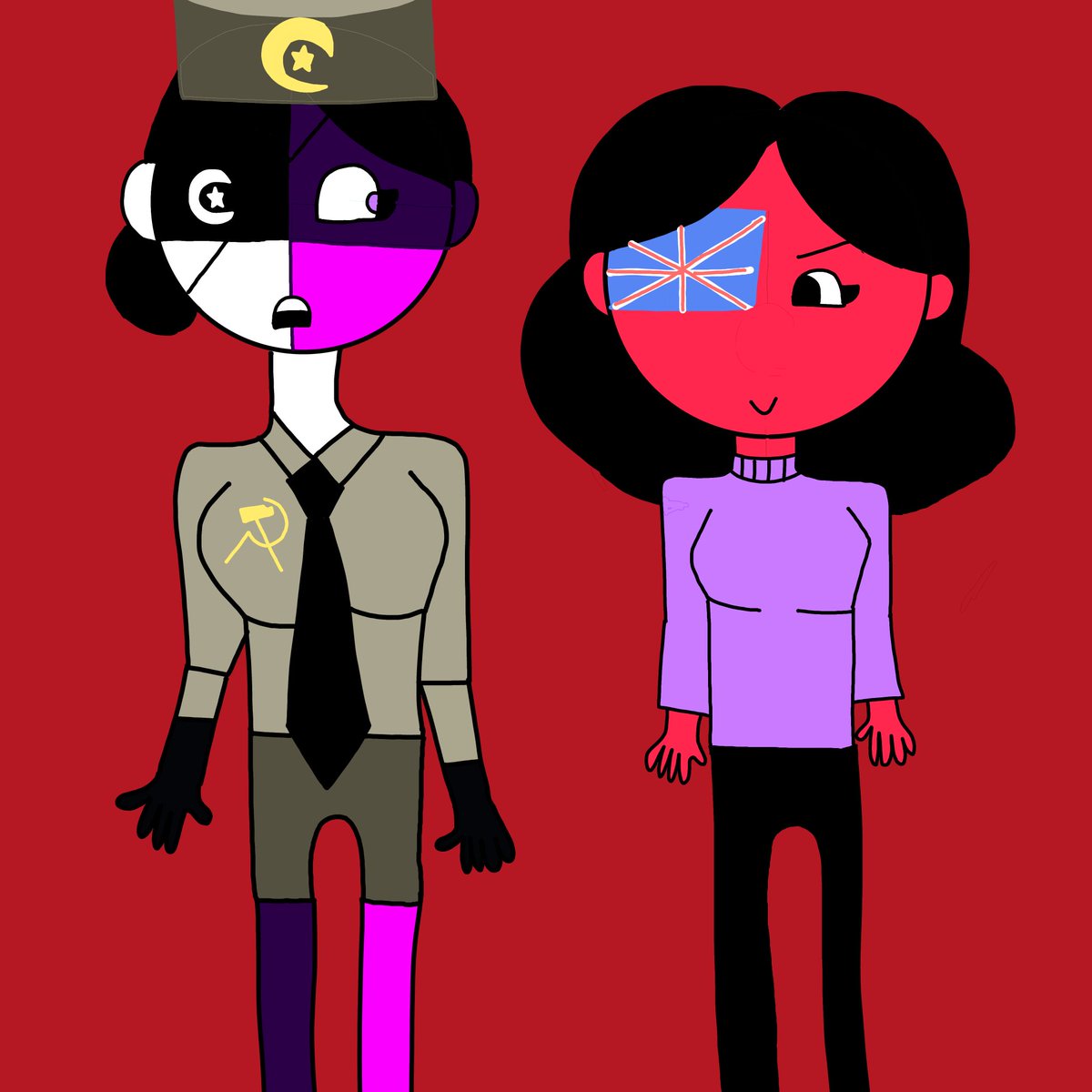 HumanCount77510's tweet photo. My mom oc and me countries humans female be like!! https://t.co/Liv3cUcFJ0