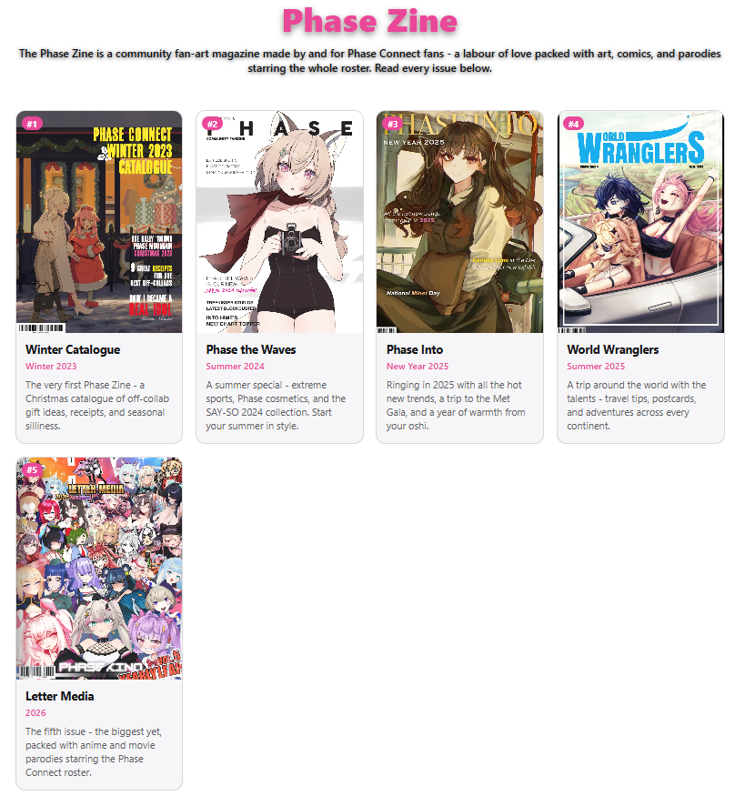 BlackZiploc_'s tweet photo. Ever wanted to read the Phase Fanzine?
Don't even know what a fanzine is???

Well, don't worry! I can show ya! I'm proud to pronounce I've been given approval to host all 5 current Fan-made art magazines on PhaseFanart~

Fully readable in your browser too!

Link below https://t.co/WizzpmnYN4