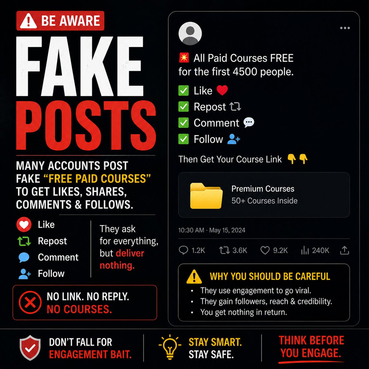 manoharjha23's tweet photo. #beaware #fakepost #trending #freecourse #paidcourse #follow https://t.co/uhiKDd0V3I