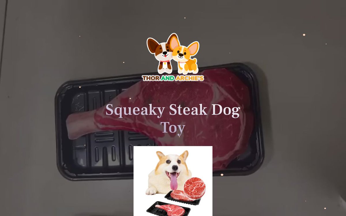 Thorandarchies's tweet photo. 🐾 Treat your pup to playtime with our Squeaky Steak Dog Toy—fun, chewy, and packed with squeaky excitement!

#DogToys #Playtime #HappyDogs
https://t.co/ndzJiS7yZR https://t.co/XleNcacpxn