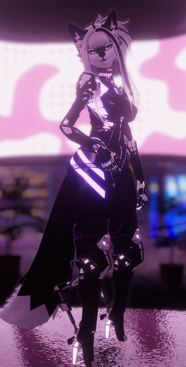 Lilypad_7's tweet photo. Cyberpunk Cybel-7 #vrchat #vrchatavatar #PCVR #Vrchatphotography #furry ㅤㅤㅤ https://t.co/dHMi2GyT2p