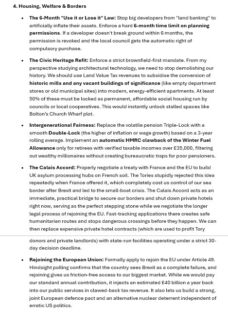 MatthewRushton7's tweet photo. @JeremyCliffe I drew up my own ideal policies the other day. Whether or not any of these could be implemented I don't know? https://t.co/YIWt2ejZbT