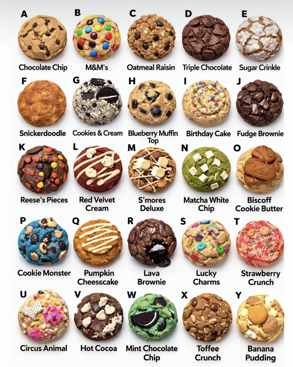 Cookie︎︎︎︎!!プロフ確認!! Where are my cookie monsters 😏 Pick 4 of your favorite cookie 😇