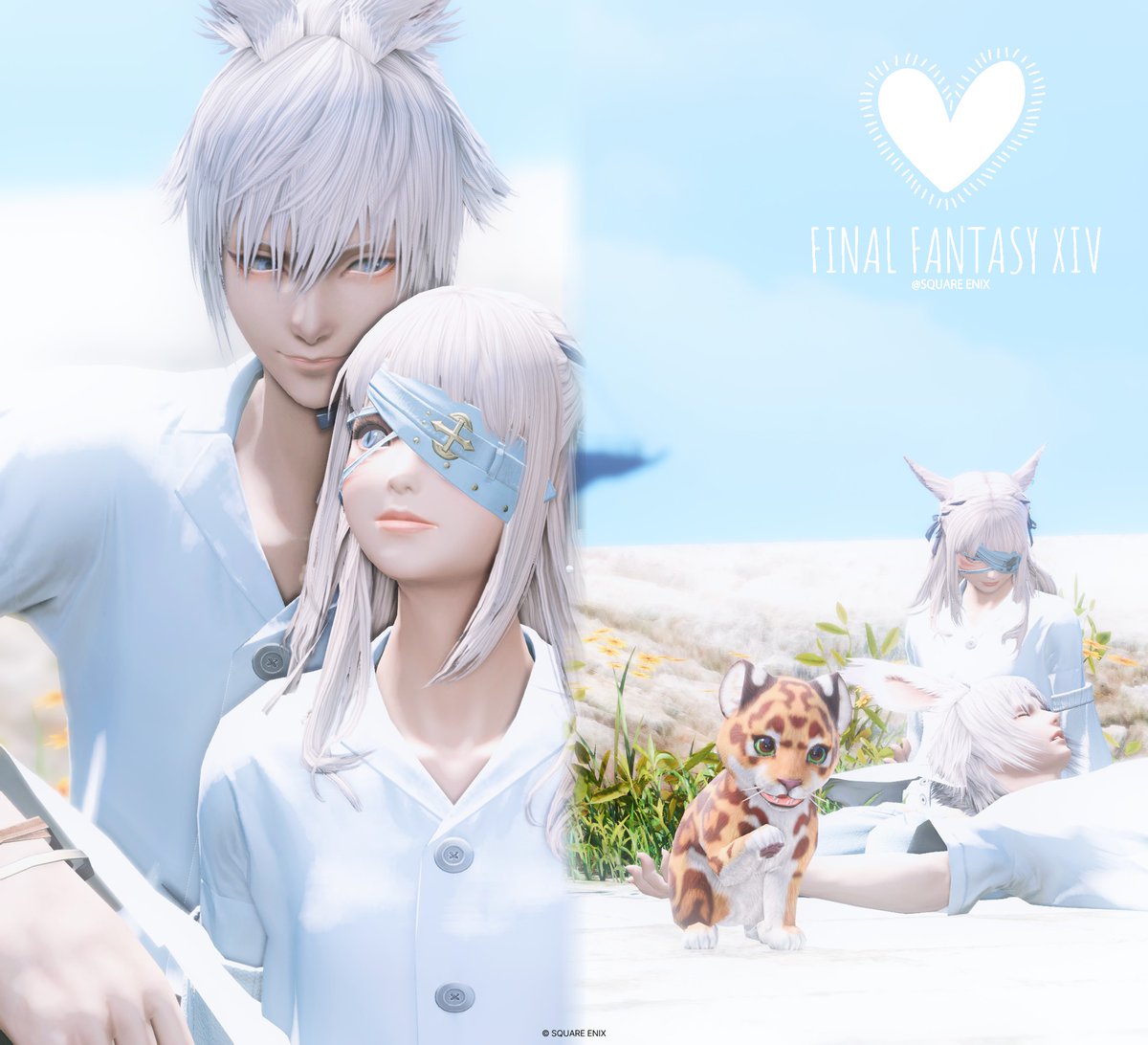 _Alice_0w0_'s tweet photo. おはよ～♡

うさみこってやっぱり映える꒰ᐢ⸝⸝> <⸝⸝ᐢ꒱

ひざまくらしながら、いっぱいよしよししてきた🤍
甘やかす側も結構好きかも。

今日もゆるっとがんばろ～！

#おはミコ #FF14 #GPOSERS https://t.co/AAwFz39uER