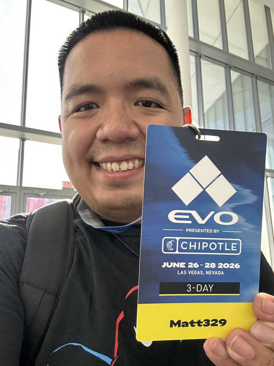 matt_329's tweet photo. Another @Evo in the books!
Happy to say I went 1 - 2 in most of my games, but I’m definitely looking to aim higher going forward
EVO never fails to bring the hype and I always look forward to showing up
Til next time! https://t.co/3FMTb2FWhg