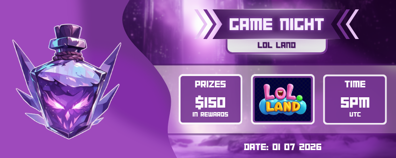 ElixirGuild's tweet photo. The boards are set. Are you ready for LOLing? 🎲

We're back with @LOLLandGame Game Night from @YGG_Play 

💰 Total Rewards: upto $150 in $YGG
🗓️ When: 01 July, 5 PM UTC

Come let's have some fun together and see if you got lucky in the boards of the LOL Land.

Join our discord for more info, links in bio and in comment 👇