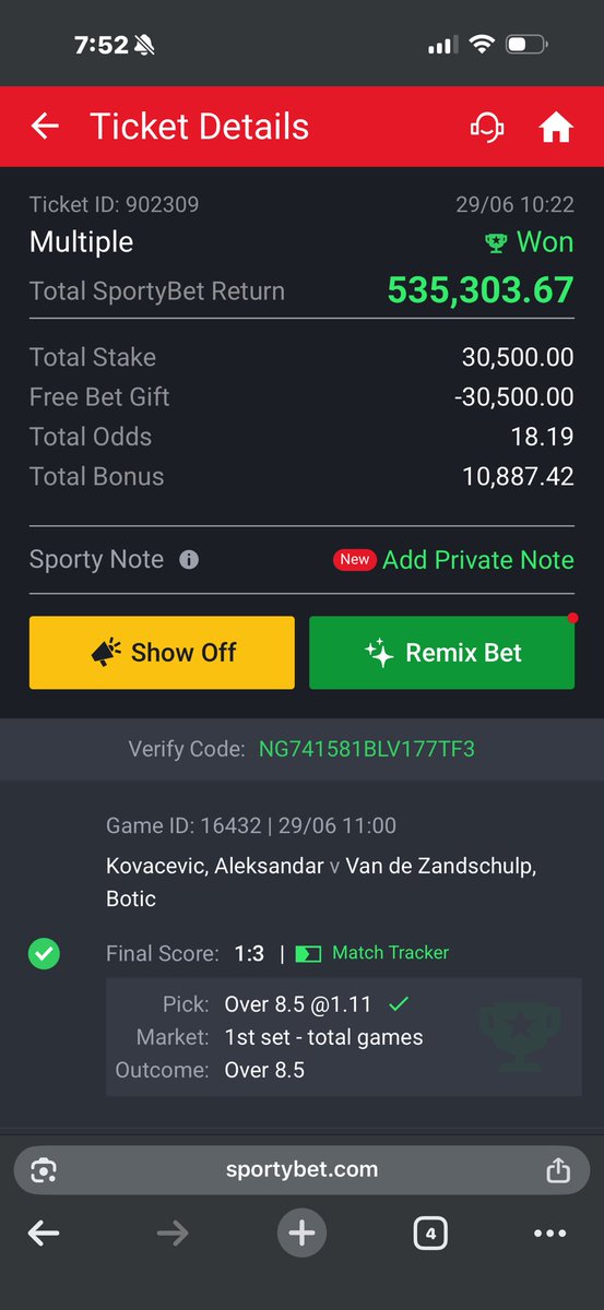Girlpunter's tweet photo. BOOM 💥 💥 💥 

535,000 Naria won with Sportybet 🎁 

Congratulations to everyone who played 👏👏👏

REPOST n DROP your winning tickets 🎫 

Join my Telegram channel https://t.co/OGWhdTUdFw https://t.co/Da5q0DU5N3