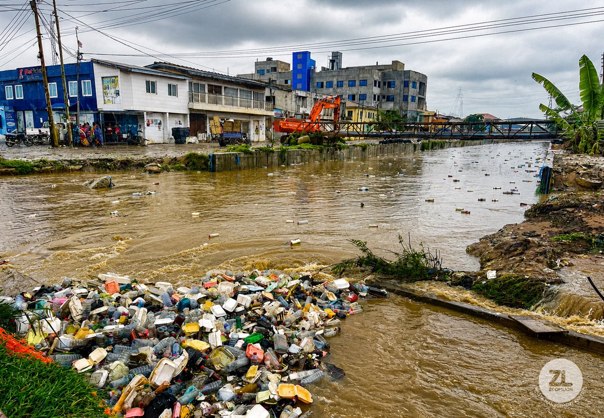 ZoomlionLtd's tweet photo. The inspection covered Jamestown, the Korle Lagoon, Kaneshie First Light, Darkuman Junction, Atico, and Abossey Okai.

#ZoomlionInterventions #FloodPrevention https://t.co/SOXds6yCsE
