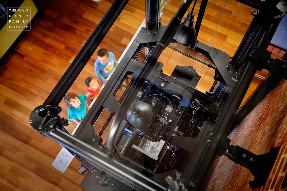 WDFMuseum's tweet photo. We're taking National Camera Day to the next level 🪜 Visit The Walt Disney Family Museum and get on the level with the multiplane camera, achieving the illusion of three-dimensional depth in Disney films from 1937 to 1989. https://t.co/C1x32zidhf