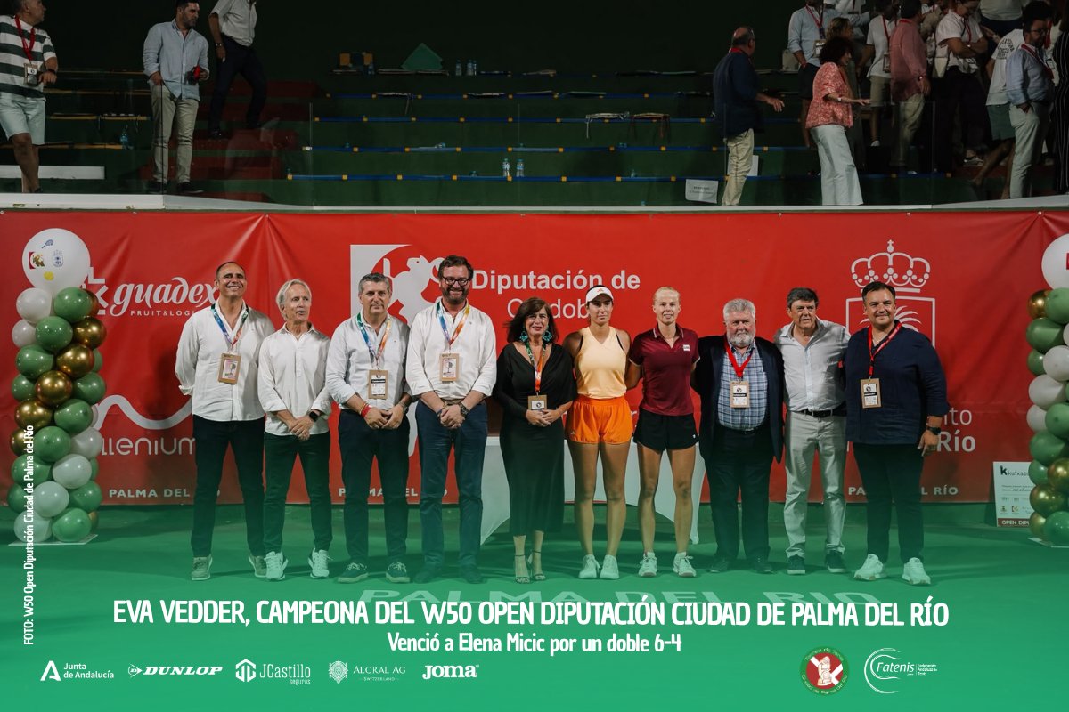 fattenis's tweet photo. 🏆 𝐄𝐯𝐚 𝐕𝐞𝐝𝐝𝐞𝐫, 𝐜𝐚𝐦𝐩𝐞𝐨𝐧𝐚 𝐝𝐞𝐥 𝐖𝟓𝟎 @tenispalmaopen 

Se impuso en la final a la australiana Elena Micic.

👇👇
https://t.co/Ku1CtTPLkj

#TenisAndalucía #juntossomosmasfuertes @RFETenis  @worldtennis  @WorldTennisEs 

@DeporteAND @Cafdsocial 

📷 Palma del Río https://t.co/oNoo44z71q