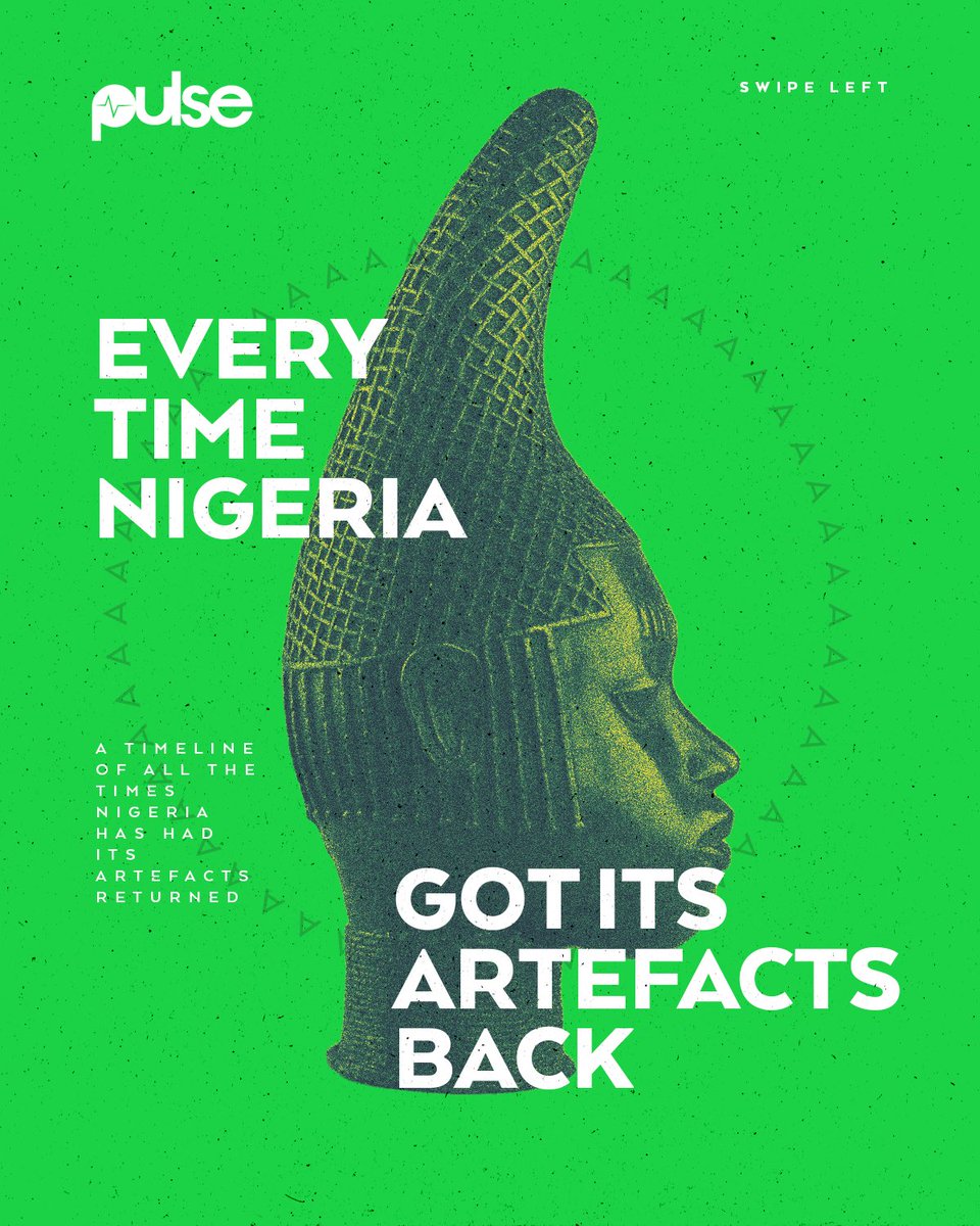 PulseNigeria247's tweet photo. Artefacts that have been returned to Nigeria over the years… from different countries. 🧵🇳🇬 

#1. 29 Pillaged Benin Bronze Plaques — United Kingdom 🇬🇧 https://t.co/YBdqM0X0vs