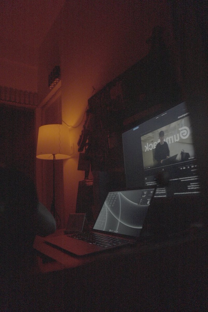 ohmdreams's tweet photo. anti-process / i did what felt right:

sat down. pulled the sd card videos. selected the potential vibey clips. pulled everything into davinci.

opened ig stories and started listening to fred again / kettama / joji / underscores / mehro / nf.

selected one song, downloaded it, pulled it into the timeline. trimmed it. started adding markers on the beats.

then started adding clips and fitting everything according to the flow (tried).

this took around 2 hours lol.

uske baad watched some half colour grading tutorials and did what i could with my sense of colours 🥀

then tried replicating a beat. i just wanted to somehow increase the length of that music. partially won.

finally added the text, logomarks, and some flicker.

throughout the process there were so many moments where i thought, “ye aise hoke aise ho jaaye toh maza aajaye.”

had absolutely no idea how to do those things, so i just took notes. will figure them out one by one 🗽

gonna do some homework now. study some assembly lang. sleep.

wake up excited for work again.

gn.