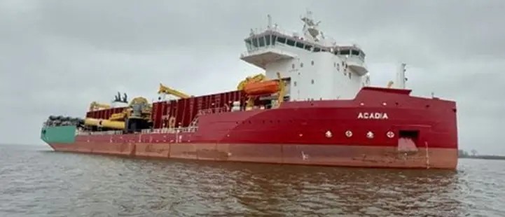 CurrentMaritime's tweet photo. First U.S.-Built Jones Act Rock Installation Vessel Acadia Delivered as Offshore Wind Market Shifts Toward Global Opportunities
https://t.co/r4xL3hfaH1
#OffshoreWind
#JonesAct
#OffshoreEnergy
#Shipbuilding
#MaritimeInnovation
#MaritimeCurrentNews https://t.co/7wqzQVZVJe