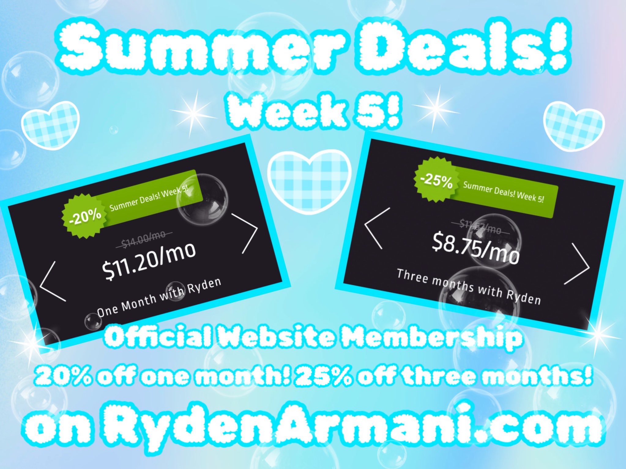 another week and another deal!!! this time it’s on my official website with TWO membership options discounted!!! it’s a dope deal on a platform that has all my clips + some of the stuff from my other membership options!! 💙💫 https://t.co/kECQZ3uPvZ https://t.co/2zgAtT09gs