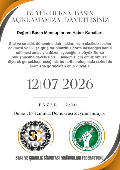 CirakStajFED's tweet photo. BÜYÜK BURSA  BULUŞMASI'NDA TEK YÜREK!🧡

@bursastajder
@anadoluajansi 
@ankahabera
@tbfederasyonu
@ihacomtr
@dhainternet
@tv100
@benguturktv
@cnnturk
@ankahabera
@szctelevizyonu
@HaberGlobal
@halktvcomtr
@nowhaber
@ekoltvv
@tvmeltem
@Haberturk
@startvhaber
@trthaber
@tgrthabertv
@ErcanSeki
@atvcomtr
@selcukktepeli
@eceuner12
@ezgigozeger
@merveyildirimtv
@gulbintosun
@ferhatmurat
@Nagehanalci
@tunaoztunc
@BelovacSerap
@tarkankalelitv
@KalecikGulden
@iremsansak
@cancoskun
@ezgigozeger
@sedakbay
@dmladogan
@ekremacikel
@GFeyman
@eceuner12
@gozdeseker
@ceyliincagatay
@ozngndgdu
@Selinsabit
@unluferhat
@simgefstk
@burakbirsen
@dogansenturk 
📍 12 Temmuz Bursa Basın Açıklamasına Doğru: Omuz Omuza, Tek Yürek!

Bursa Staj ve Çıraklık Sigortası Mağdurları Derneğimiz, 12 Temmuz’da gerçekleştireceğimiz büyük basın açıklaması öncesinde sahada eşsiz bir dayanışma sergileyerek hazırlıklarına hız kesmeden devam etmektedir.

Bugün açılan stantta yerini alan, yılların emeğini savunan tüm dava arkadaşlarımıza ve kıymetli dernek yönetimimize yürekten teşekkür ediyoruz. Meydanlardan yükselen bu güçlü birliktelik, adalete olan inancımızın en net göstergesidir.

Staj ve Çıraklık Sigortası Mağdurları Federasyonu olarak duruşumuz tavizsiz, rotamız bellidir:

İlk defa sigorta kartımızın elimize verildiği, sistemde ilk işe giriş olarak görünen o tarih, mutlak suretle uzun vadeli sigortamızın başlangıç tarihi olarak kabul edilmelidir.

Çıraklık ve stajyerlik dönemlerimizin doğrudan uzun vadeli sigorta başlangıcı sayılması, Anayasa’nın eşitlik ilkesi gereğidir.

📢 Kamuoyuna, Değerli Basın Mensuplarına, STK'lara ve  Siyasi Partilere Açık Çağrımızdır:

12 Temmuz’da Bursa’da gerçekleştireceğimiz büyük buluşmada sizleri de yanımızda görmek istiyoruz. Bu onurlu mücadelede sesimize ses, gücümüze güç katın! Bu mağduriyetin çözülmesi, yalnızca bizlerin değil; ülkemizin sanayisine, üretimine ve geleceğine verilecek en büyük destektir. Gelin; adaletin sağlanması adına meydanlarda hep birlikte, omuz omuza duralım.
Sonuç alıncaya kadar durmak yok, birlikte başaracağız! 🤝

Staj ve Çıraklık Sigortası Mağdurları Federasyonu 🇹🇷

Gönül Kazanmak
#StajyerçırağınçözümüyleBaşlar