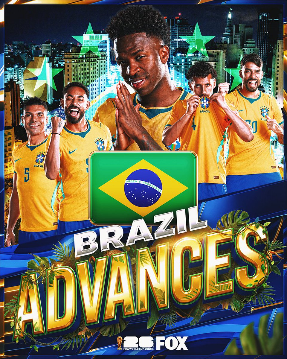 FOXSports's tweet photo. A STOPPAGE TIME GOAL TO SEND BRAZIL INTO THE ROUND OF 16 🇧🇷 https://t.co/V23paKH1fF