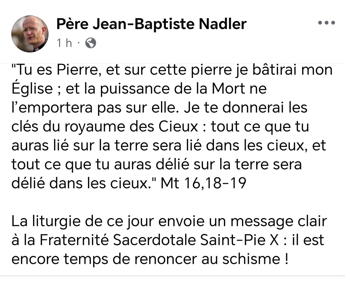 perenadler's tweet photo. Il est encore temps de renoncer au schisme. https://t.co/dQ1CpGxKKp