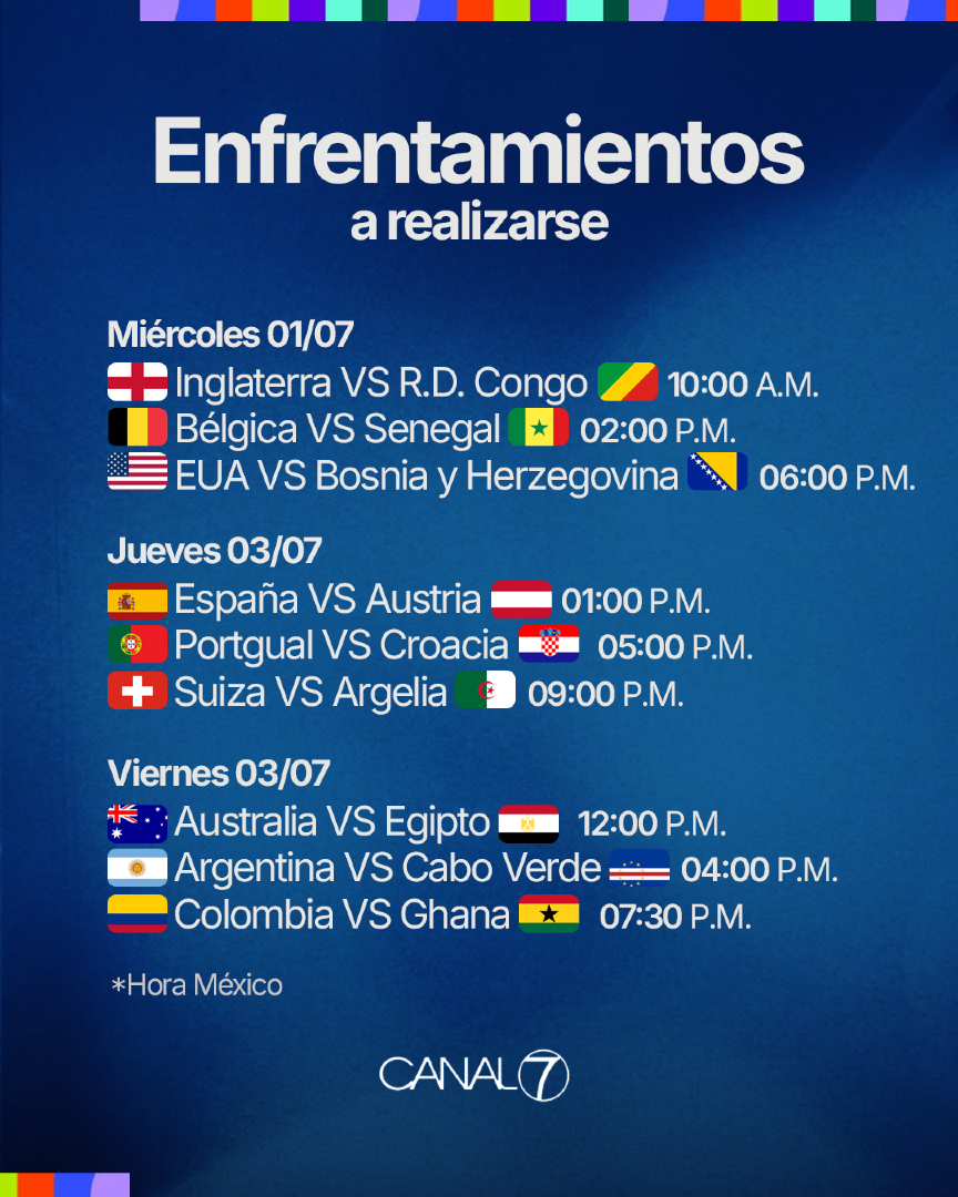 Canal7_SLP's tweet photo. ¿Y si sí? ⚽

Los equipos están listos para enfrentarse en dieciseisavos de final y Canadá ya tiene su pase a 8vos 🔥 ¿Cuáles equipos crees que sorprendan? Cuéntanos en comentarios.

Entérate de todo en Zona de Juego hoy a las 8:00 P.M. 📺 https://t.co/WGW2556aGF