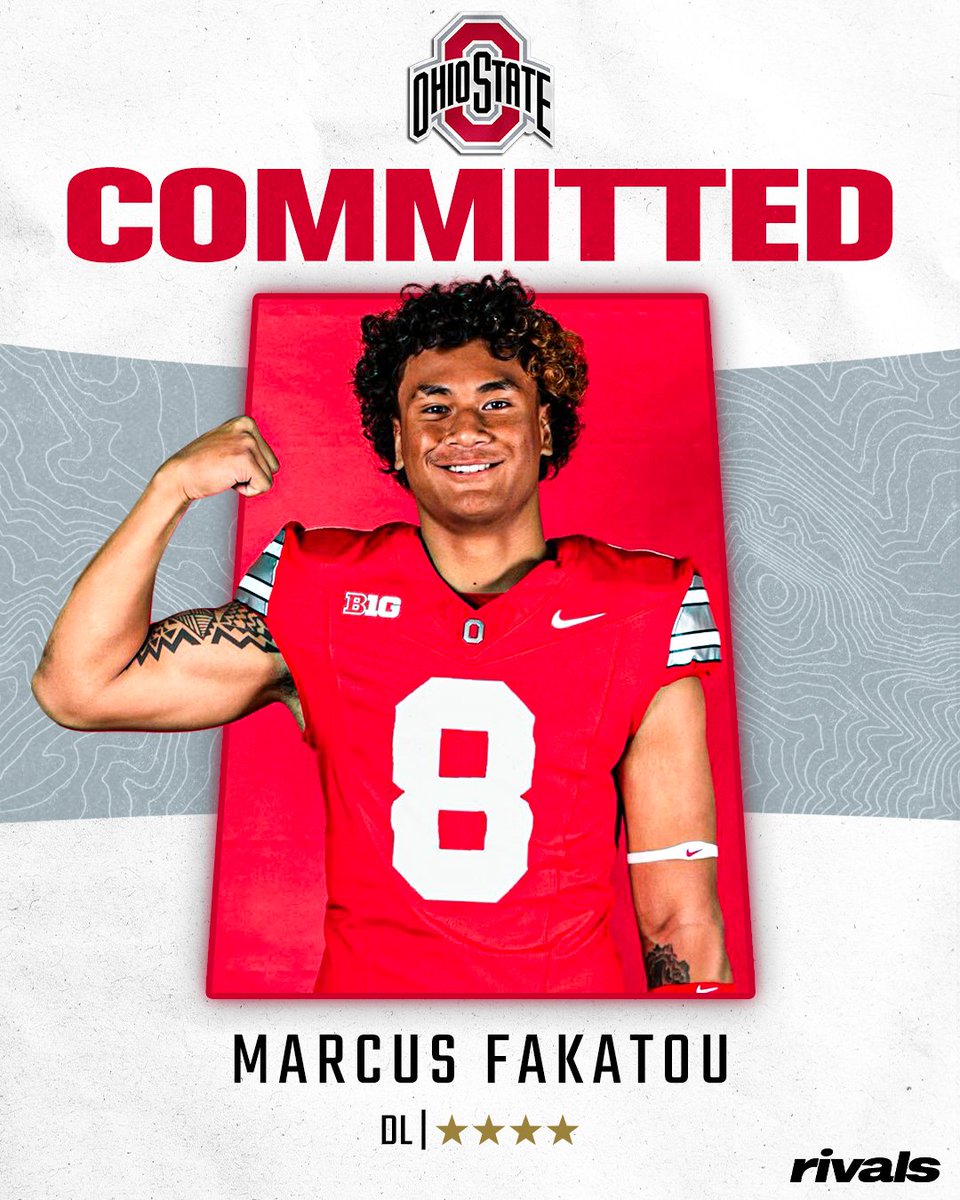 LettermenRow's tweet photo. BREAKING: Ohio State beats out Texas, Georgia for elite defensive lineman Marcus Fakatou 💥

Details: https://t.co/fxcRBTkyqi https://t.co/Gma0j1BlRV
