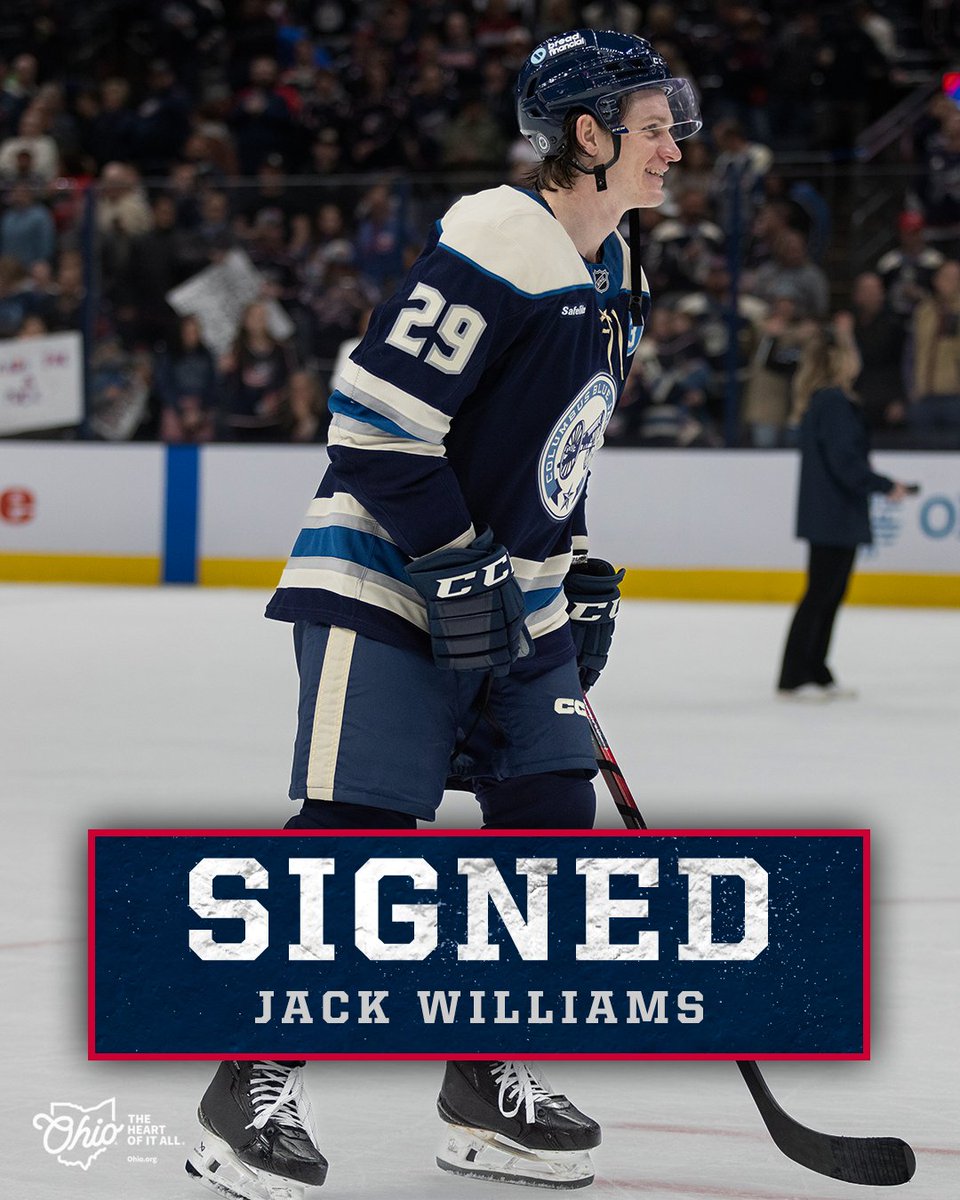 BlueJacketsNHL's tweet photo. JACK IS 🔙

We've signed C Jack Williams to a two-year, two-way contract extension! 

📝 https://t.co/gpk7Ab8pDg

CBJ x @OHHeartofitAll https://t.co/OBAvKD8wCO