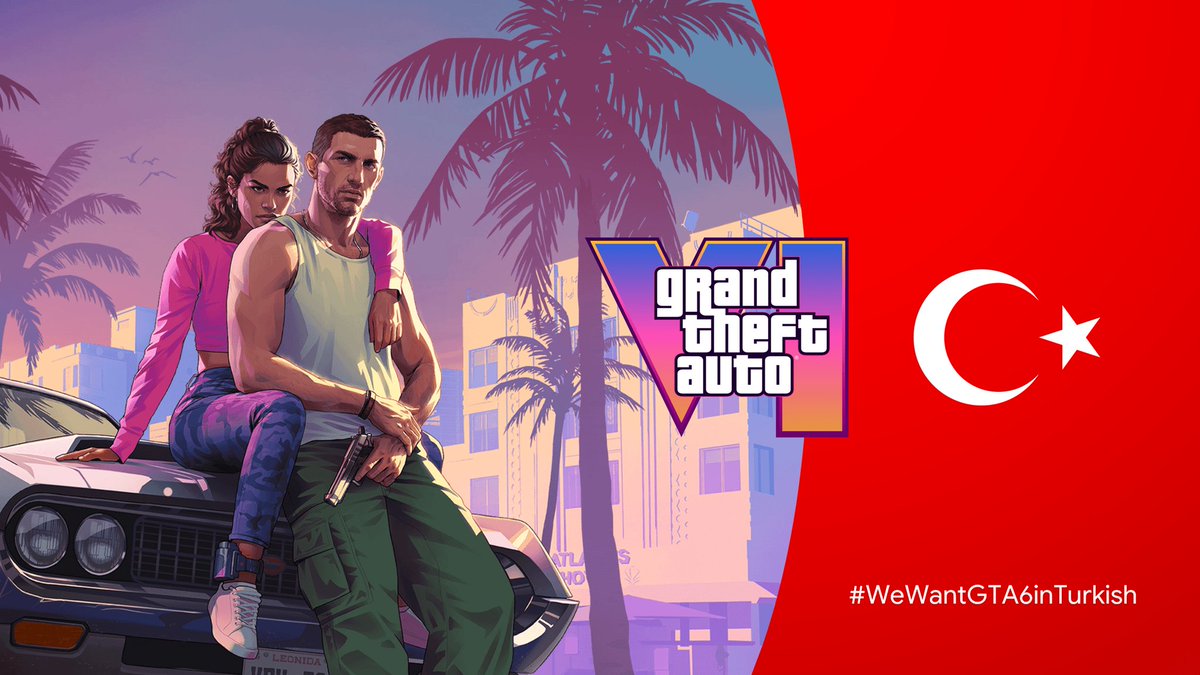 GTA6_Turk's tweet photo. @DailyTurkic #WeWantGTA6inTurkish 🇹🇷
#WeWantTurkishSubtitles 🇹🇷

@RockstarGames 
@RockstarSupport 
@PlayStation 
@XBOX https://t.co/sjU6WLGNro