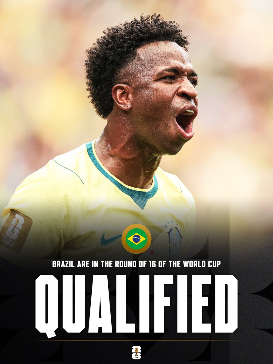 FabrizioRomano's tweet photo. 🚨🇧🇷 OFFICIAL: Brazil qualify for World Cup RO16! https://t.co/ivQAw2Z3TH