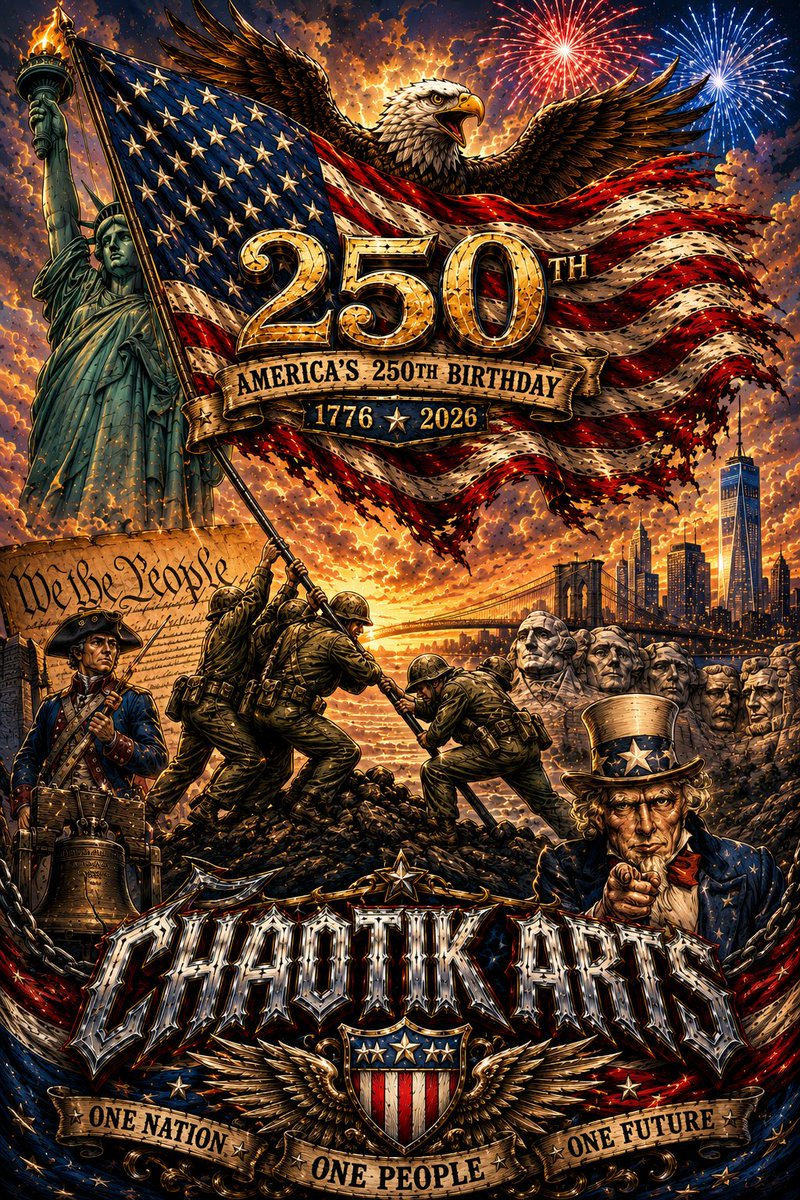 Chaotikarts3's tweet photo. https://t.co/HCAGoHGca8
America 250 stickies incoming this week! Get em while they're hot!
#Stickers #StickerShop #CustomStickers #VinylStickers #StickerArt #StickersForSale #StickerAddict #DieCutStickers #SmallBusiness #SupportSmallBusiness #Etsy #EtsyShop #StickerPorn #StickerBomb #ChaotikArts
