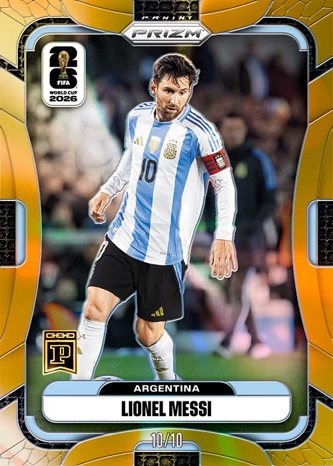 paninitracker's tweet photo. ⚽ Lionel Messi #10/10 SOLD for $100,010.00 (61.82 ETH)

2026 Panini NFT Prizm World Cup Soccer · Base Prizms Gold

Buyer: Adlcards 👤 https://t.co/tGgIT1emIp

See more #LionelMessi for sale 👉 https://t.co/KgThY1AAcs

#whodoyoucollect #nft #PaniniNFT #PaniniBlockchain https://t.co/E1BHLynLjv